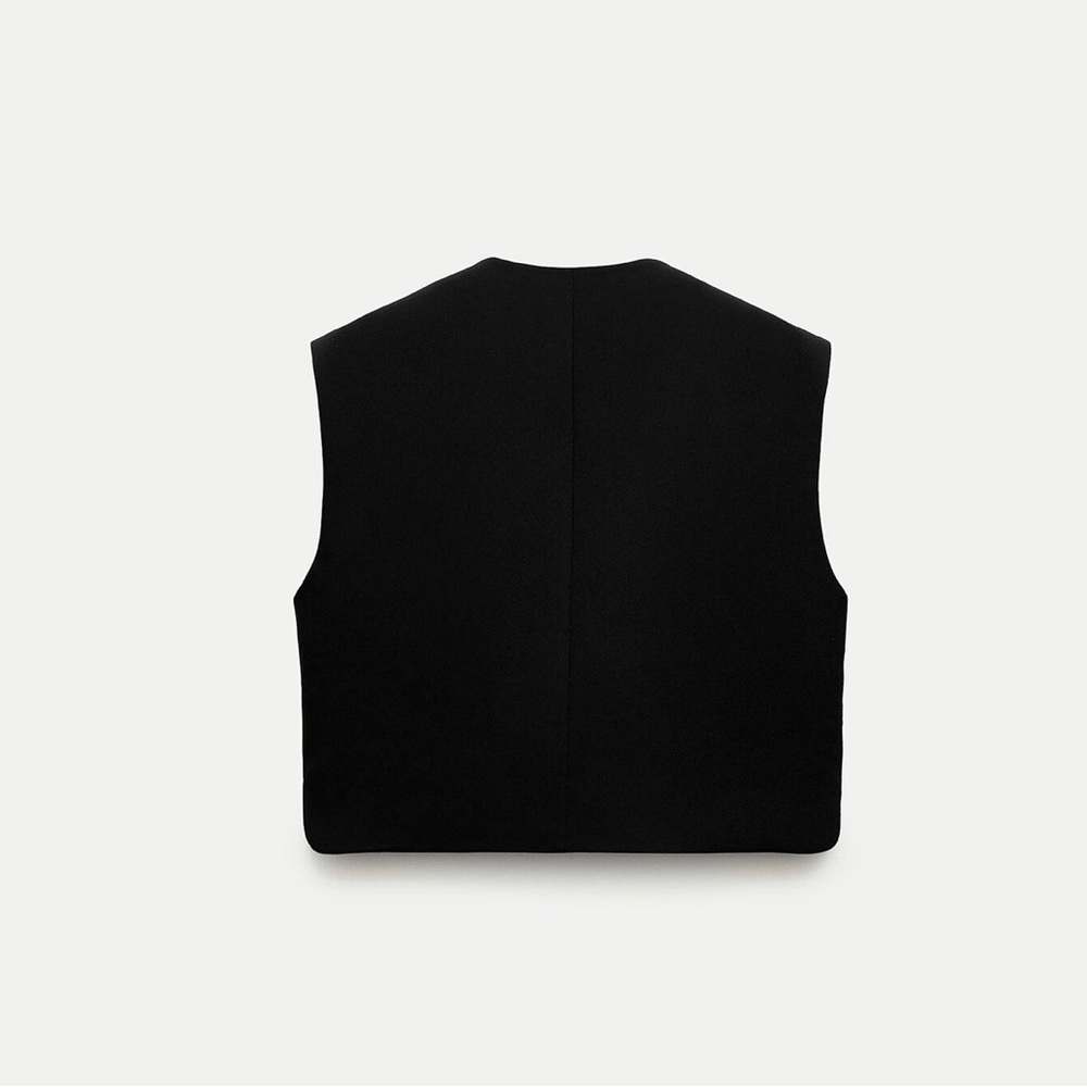 ZARA BUTTONED VEST TOP (black)